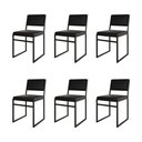 Ver imagem 1 de Kit 6 Cadeiras de Jantar Industrial Isa Assento Corino Preto