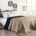 Ver imagem 2 de Kit Cobre Leito Dupla Face Casal Queen Bordado Renove Hipercal 400 Fios:cáqui