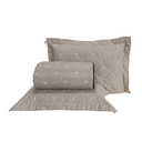 Ver imagem 5 de Kit Cobre Leito Dupla Face Casal Queen Bordado 3 Peças Essence Hipercal 400 Fios:cáqui