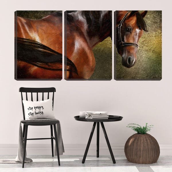 Quadro canvas 68x126 olhar de cavalo vermelho - 2