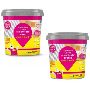 Kit 2 Cimento Cola Pronto Pratico Cimentcola 1kg Quartzolit