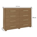 Ver imagem 4 de Cômoda Para Quarto 8 Gavetas Lis F08 Freijó - Mpozenato