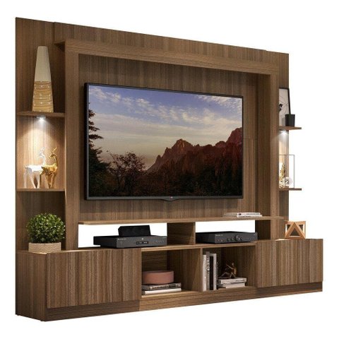 Estante Tv 65" Com Leds Berlim Multimóveis V3392 Madeirada Madeirado