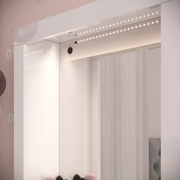 Penteadeira Suspensa Camarim com Espelho e Iluminação em Led:branco - 5
