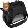 MOCHILA PET BOLSA TRANSPORTE CACHORRO GATO CANGURU CAES DOBRAVEL MALA VIAGEM PRETA - 1