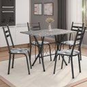 Ver imagem 1 de Conjunto De Mesa Itália Com 4 Cadeiras 1,20m Artefamol Dark/ Granitado