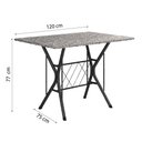 Ver imagem 6 de Conjunto De Mesa Itália Com 4 Cadeiras 1,20m Artefamol Dark/ Granitado