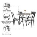 Ver imagem 3 de Conjunto De Mesa Itália Com 4 Cadeiras 1,20m Artefamol Dark/ Granitado