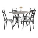 Ver imagem 5 de Conjunto De Mesa Itália Com 4 Cadeiras 1,20m Artefamol Dark/ Granitado