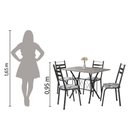 Ver imagem 4 de Conjunto De Mesa Itália Com 4 Cadeiras 1,20m Artefamol Dark/ Granitado