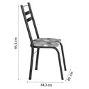Ver imagem 2 de Conjunto De Mesa Itália Com 4 Cadeiras 1,20m Artefamol Dark/ Granitado