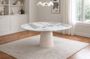 Ver imagem 3 de Mesa de Jantar com Tampo em Mármore Espírito Santo e Base Marfim 120x80