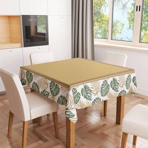 Toalha de Mesa Quadrada 4 Lugares Costela de Adão