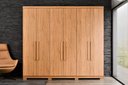 Ver imagem 1 de Guarda Roupa Monarca Casal Grande 6 Portas 100% MDF Reforçado Freijo