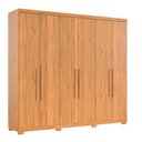 Ver imagem 2 de Guarda Roupa Monarca Casal Grande 6 Portas 100% MDF Reforçado Freijo