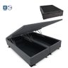 Cama Box Baú Casal Platinum Cinza Bipartido Com Pistão A Gás - 138x188x41 - 1