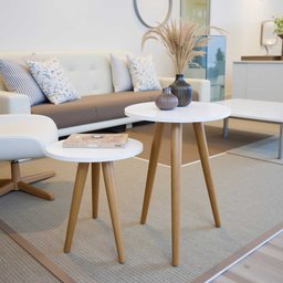 Kit 2 Mesas Canto e Apoio 45x40 45x50 Mdf - 14