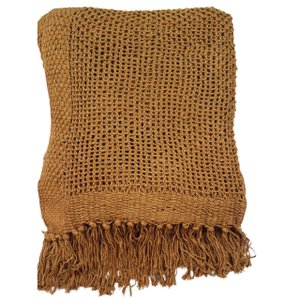 Manta Peseira Trico Rustico 1,50x1,20 Caramelo 100% Algodão