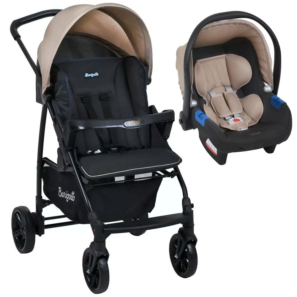 CARRINHO DE BEBÊ + BEBE CONFORTO TRAVEL SYSTEM ECCO BURIGOTTO REF:4020 - UN - CINZA-BEGE