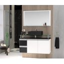 Ver imagem 1 de Conjunto Diamante 80cm Gabinete para Banheiro + Cuba + Espelheira
