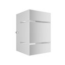 Ver imagem 5 de Arandela Externa de Parede 2 Focos E Frisos Branca Alumínio Muro MF115