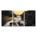 Ver imagem 1 de Quadro canvas 68x126 rio sobre a fenda de pedras