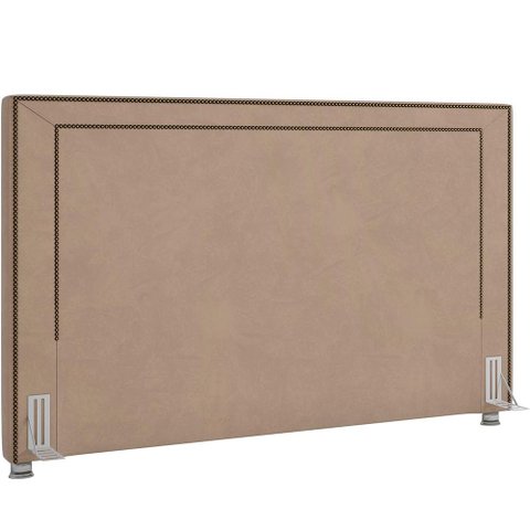Cabeceira Cama Box Casal 140 Cm P05 Berlim Veludo Bege - Lyam Decor