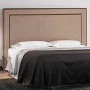 Ver imagem 2 de Cabeceira Cama Box Casal 140 Cm P05 Berlim Veludo Bege - Lyam Decor