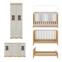 Ver mais imagens de Quarto de Bebê Completo Berço Americano 3 em 1 Colchão Doçura Multimóveis Mp4674 Madeirado/off