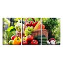 Ver imagem 1 de Quadro canvas 68x126 cesta de vime com verduras