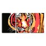 Quadro canvas 68x126 tigre desenho fundo preto - 1