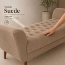 Ver imagem 4 de Recamier Banco 160 cm Confortável para Quarto Beira de Cama Capuccino