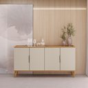 Ver imagem 3 de Buffet Aparador 4 Portas 160cm Pés de Madeira Chanfrado Mica L04 - D'rossi