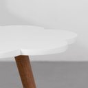 Ver imagem 2 de Mesa Lateral Nuvem Amêndoa e Branco - 46cmx41cm Abra Casa