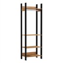 Ver imagem 2 de Closet 1 Torre Cabideiro Industrial Tw402 Freijó Preto Fosco Dalla Costa