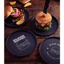 Ver imagem 3 de Kit 12 Pratos Rasos para Hambúrguer Polipropileno 20cm Cinza Tramontina Black Burger