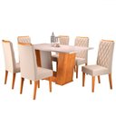 Ver imagem 3 de Mesa de Jantar 6 Lugares Impala Mel/blonde/nude - Pnr Móveis