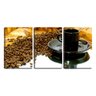 Quadro canvas 68x126 grãos de café e caneca vazia - 1