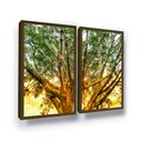 Ver imagem 2 de Quadros Árvore Verde Grande Paisagem Quarto Sala