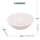 Ver imagem 3 de Bowl Cumbuca Tigela de Vidro Opalino Harena Branco 27cm | Casa Del Grande