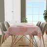 Toalha de Mesa Retangular para 6 Lugares Hexagonal Rosa 1.45M x 2.20M Único - 2