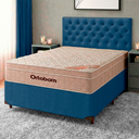 Ver imagem 1 de Cama Box + Colchão Casal Ortobom Molas Ensacadas Airtech + Cabeceira Estofada
