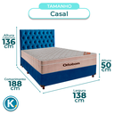 Ver imagem 2 de Cama Box + Colchão Casal Ortobom Molas Ensacadas Airtech + Cabeceira Estofada