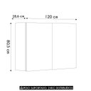 Ver imagem 4 de Armário de Cozinha Aéreo 2 Portas 120cm Minsk Freijó Z06 - Mpozenato