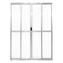Ver imagem 1 de Porta Sacada de Aluminio Brilhante 4 Folhas com Trinco 2,10x1,80