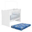 Ver imagem 2 de Quarto de Bebê Doce Sonho com Cômoda 2561 e Berço Simples 1 Qmovi Branco + Colchão Ortobom