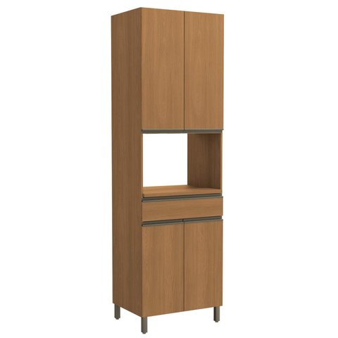 Armário de Cozinha Torre de Forno 4 Portas e 1 Gaveta com Pés G751 Maxxi Canela Kappesberg