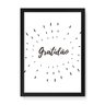 Quadro Decorativo Gratidão - 32,5x23cm (Moldura caixa em laca preta) - Arte Maníacos - 1