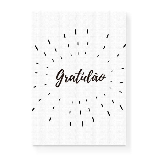 Quadro Decorativo em Tela Canvas Gratid?o - 32,5x23cm - Arte Maníacos - 1
