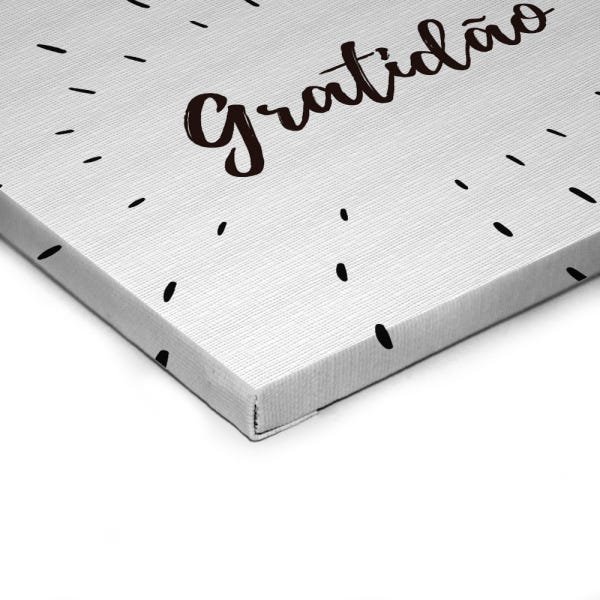 Quadro Decorativo em Tela Canvas Gratid?o - 32,5x23cm - Arte Maníacos - 2